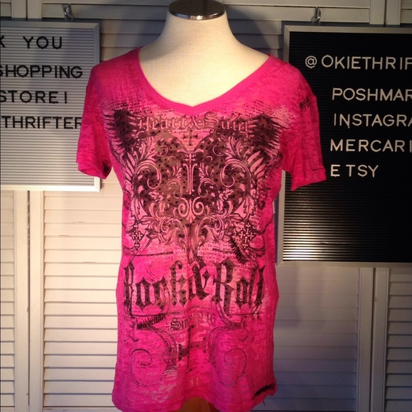 Rock and roll burnt out tee shirt size large - Picture 2 of 8